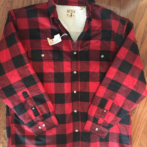 redhead fleece lined flannel